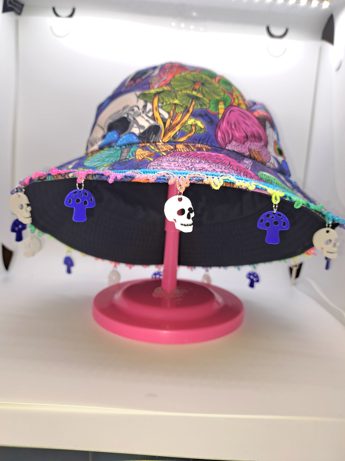 Skull and Mushrooms Bucket Hat