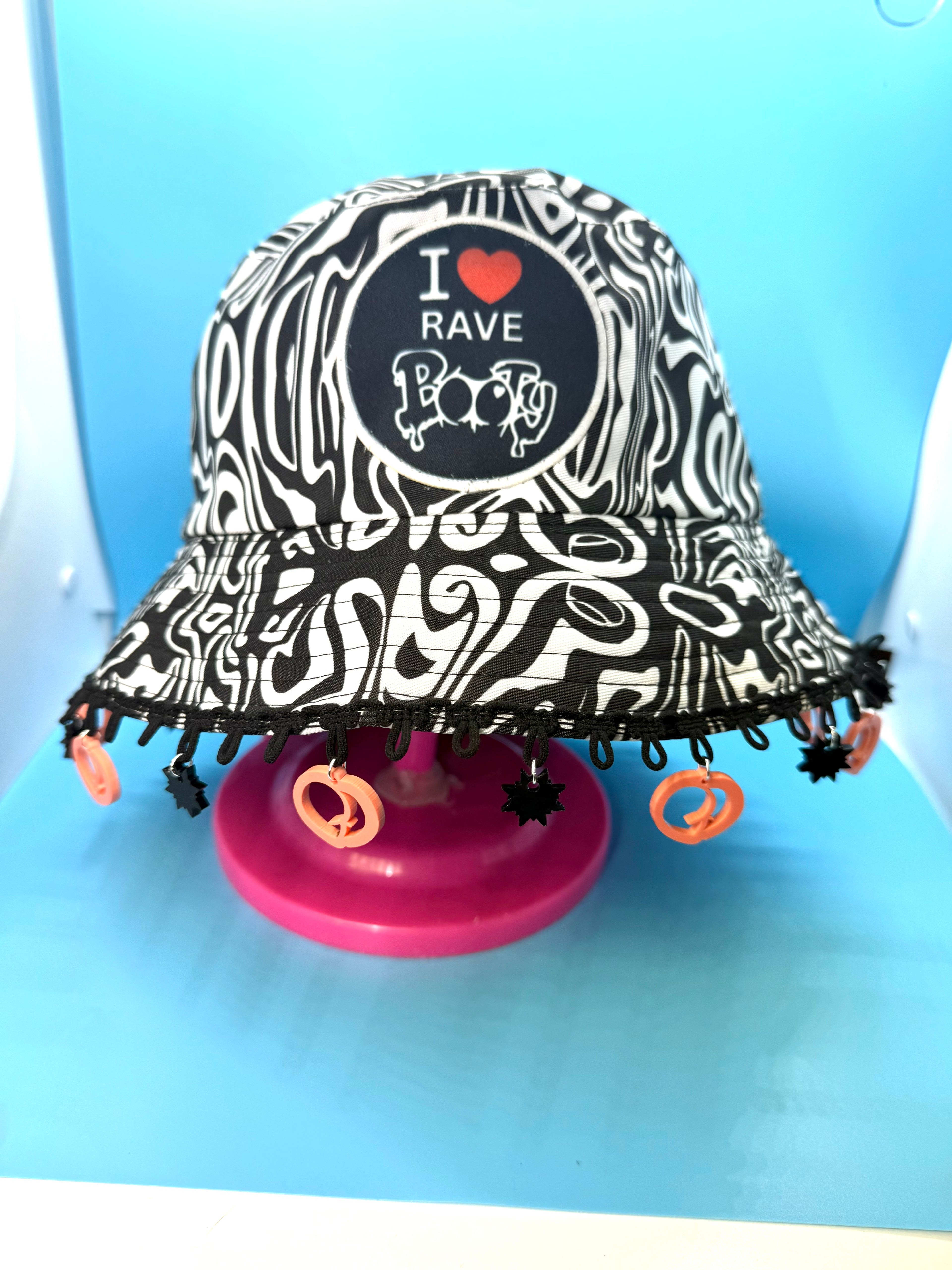 I Love Rave Booty Bucket Hat - With or without charms